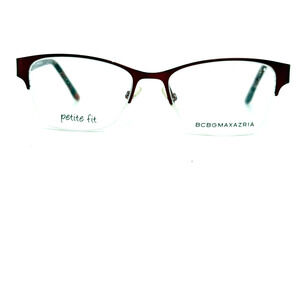 BCBG Maxazria Cat Eye Half Frame Eyeglasses Irina Wine‎ 49 16 125 H20747f